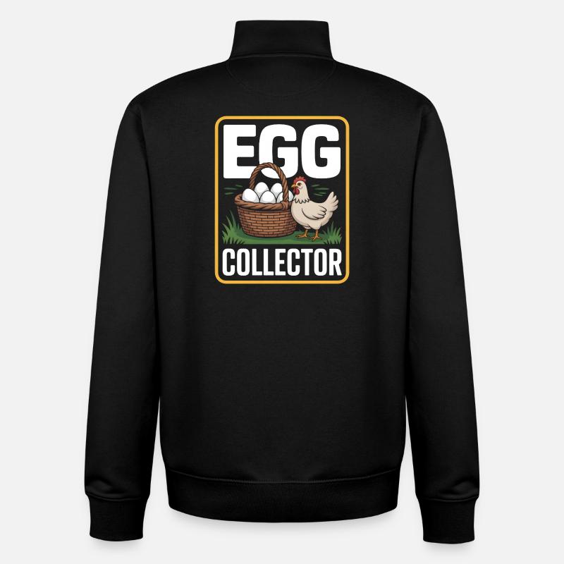 Eggs Collector Hühnerhalter Huhn - Unisex Organic Zip Sweatshirt von Stanley/Stella - Schwarz