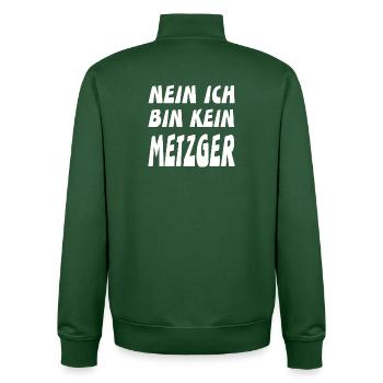 Metzger - Unisex Organic Zip Sweatshirt von Stanley/Stella - Flaschengrün - Hinten - AI Model Male 185 dark (185cm)