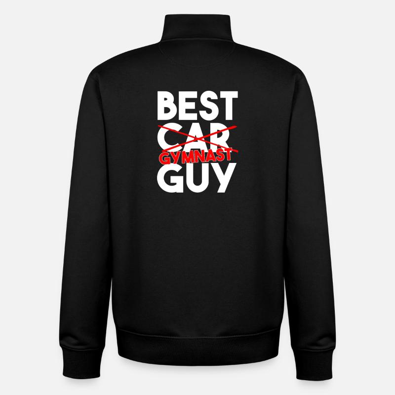Meilleur gymnaste Slogan drôle d’athlétisme - Sweat zippé unisexe en coton bio Stanley/Stella - noir
