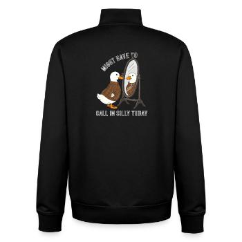 Ente Spiegel Pullover Motiv - Unisex Organic Zip Sweatshirt von Stanley/Stella - Schwarz - Hinten - AI Model Male 185 light (185cm)