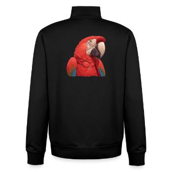 L’ère de l’ara - Sweat zippé unisexe en coton bio Stanley/Stella - noir - Dos - AI Model Male 185 light (185cm)