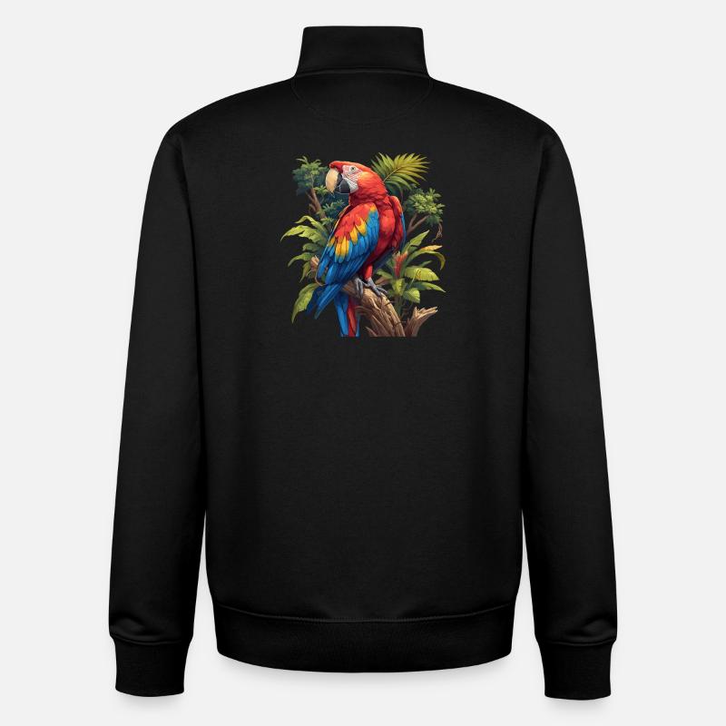 L’ère de l’ara - Sweat zippé unisexe en coton bio Stanley/Stella - noir