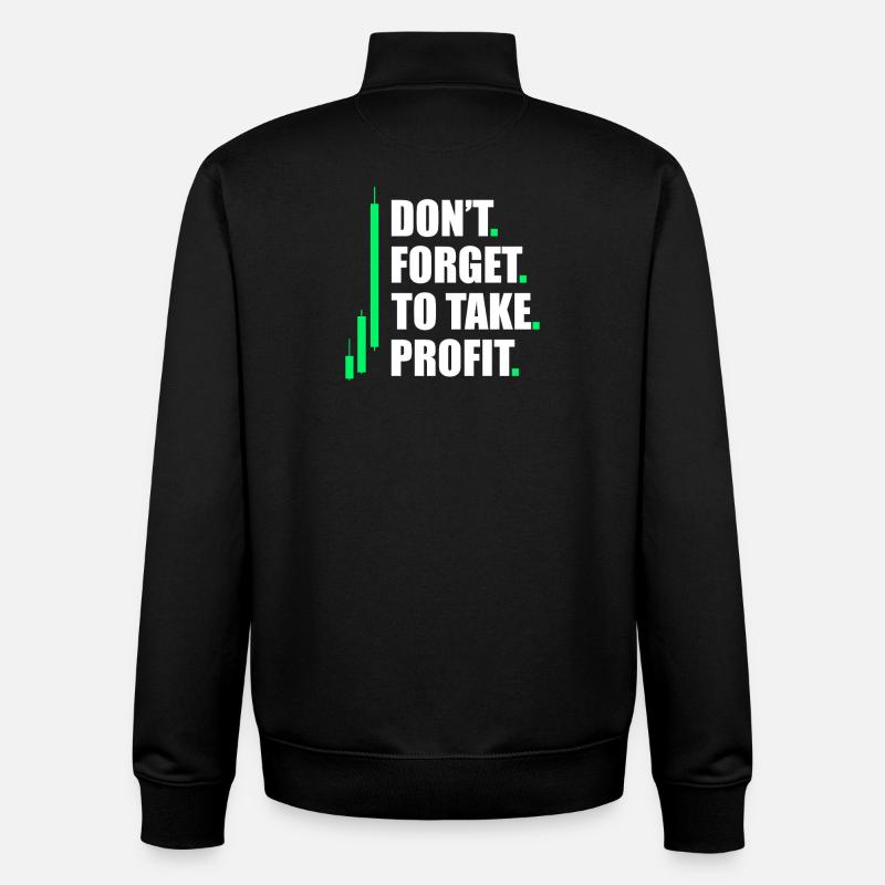 Profitez Marché boursier Trader en bourse - Sweat zippé unisexe en coton bio Stanley/Stella - noir