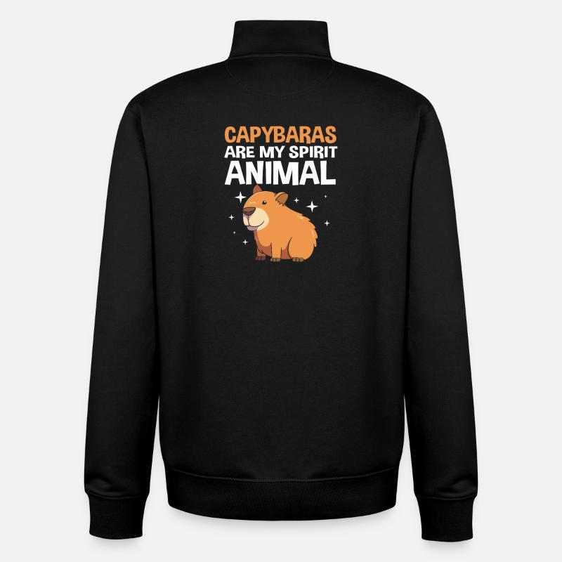 Capybara Capibara - Unisex Organic Zip Sweatshirt von Stanley/Stella - Schwarz