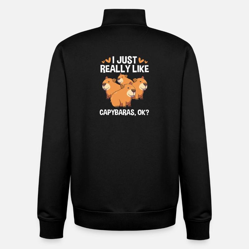 Capibara Capybara - Unisex Organic Zip Sweatshirt von Stanley/Stella - Schwarz