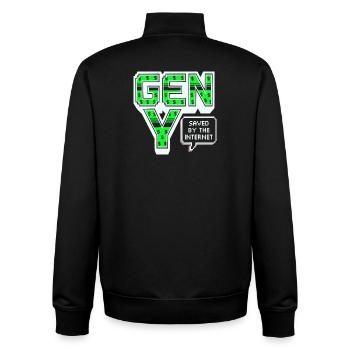 Generation Y, gen Y , Millennials Shirt, Hoodie - Unisex Organic Zip Sweatshirt von Stanley/Stella - Schwarz - Hinten - AI Model Male 185 light (185cm)