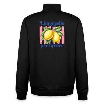 Italien Zitronen Limoncello Per Favore Amalfi  - Unisex Organic Zip Sweatshirt von Stanley/Stella - Schwarz - Hinten - AI Model Male 185 light (185cm)