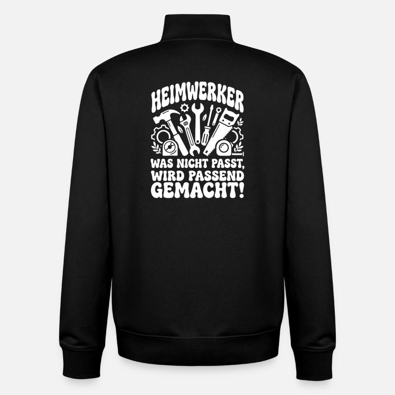 Heimwerker Spruch Werkzeug-Chaos - Unisex Organic Zip Sweatshirt von Stanley/Stella - Schwarz