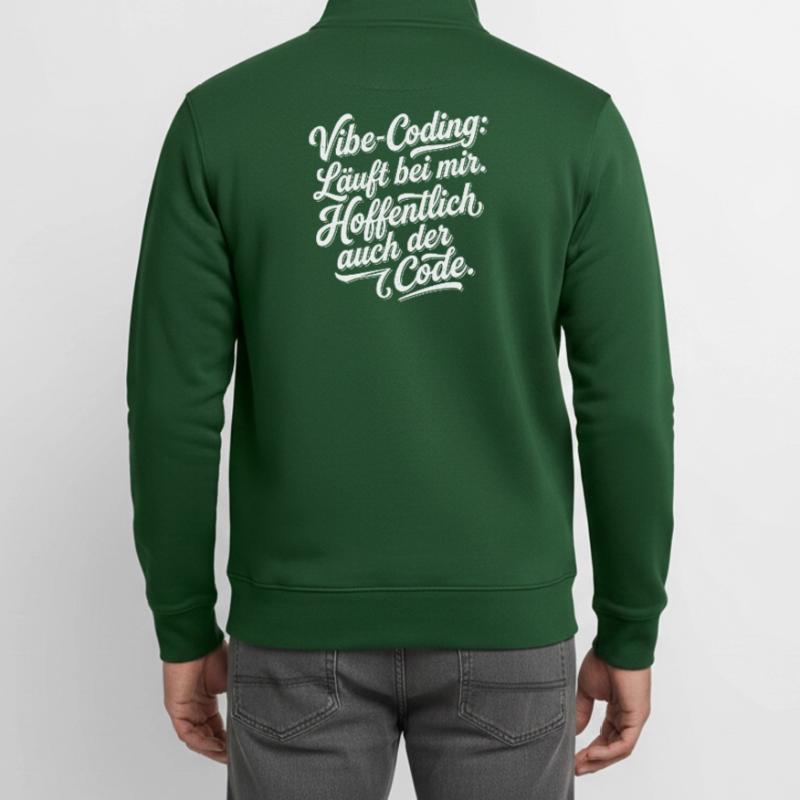 Vibe Coding läuft bei mir hoffentlich Code Unisex Organic Zip Sweatshirt von Stanley/Stella