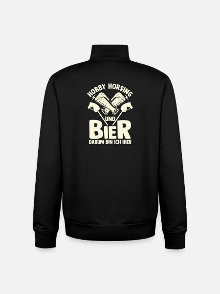 Bier Pferd Hobby Horsing - Unisex Organic Zip Sweatshirt von Stanley/Stella - Schwarz