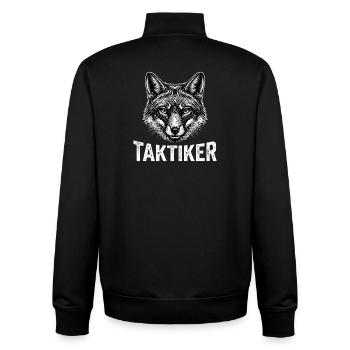 Tactician – Cunning Fox - Unisex Organic Zip Sweatshirt by Stanley/Stella - black - Back - AI Model Male 185 light (185cm)