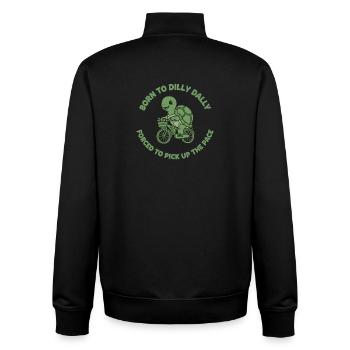 Gartenturtle auf dem Fahrrad - Unisex Organic Zip Sweatshirt von Stanley/Stella - Schwarz - Hinten - AI Model Male 185 light (185cm)