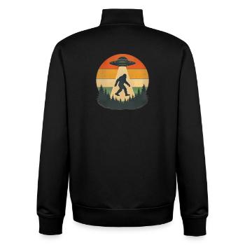 Alien Bigfoot UFO Sasquatch Believers Raumschiff - Unisex Organic Zip Sweatshirt von Stanley/Stella - Schwarz - Hinten - AI Model Male 185 light (185cm)