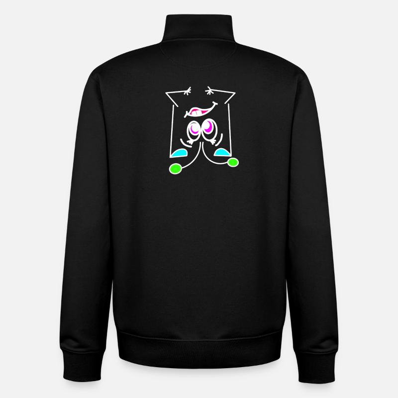 Neon-Mood Flip - Das Umdreh-Gesicht - Unisex Organic Zip Sweatshirt von Stanley/Stella - Schwarz