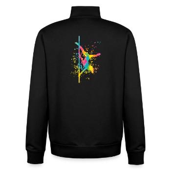 Pole Dance Bar Fitness Femmes Pole Danse - Sweat zippé unisexe en coton bio Stanley/Stella - noir - Dos - AI Model Male 185 light (185cm)