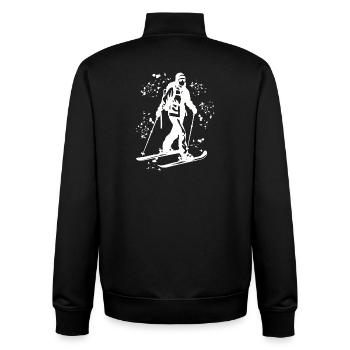 Alpiner Skifahrer Wintersport Skitouren - Unisex Organic Zip Sweatshirt von Stanley/Stella - Schwarz - Hinten - AI Model Male 185 light (185cm)