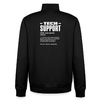Lustige Tech Support Definition Magier IT - Unisex Organic Zip Sweatshirt von Stanley/Stella - Schwarz - Hinten - AI Model Male 185 light (185cm)