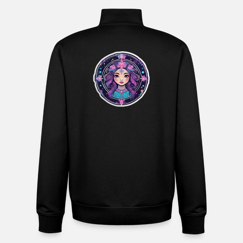 Florale Astralfrau - Unisex Organic Zip Sweatshirt von Stanley/Stella - Schwarz