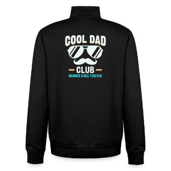 Cool Dad Club, Lustiges Vatertag Papa Hoodie - Unisex Organic Zip Sweatshirt von Stanley/Stella - Schwarz - Hinten - AI Model Male 185 light (185cm)