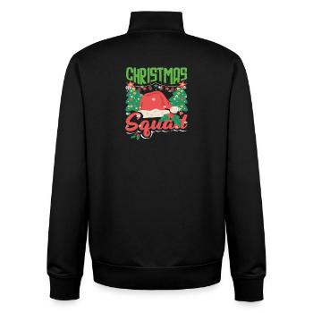 Christmas Squad Familie Gruppe Weihnachten Outfit - Unisex Organic Zip Sweatshirt von Stanley/Stella - Schwarz - Hinten - AI Model Male 185 light (185cm)
