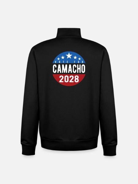 Vote Camacho 2028 Funny Parody Funny - Unisex Organic Zip Sweatshirt by Stanley/Stella - black