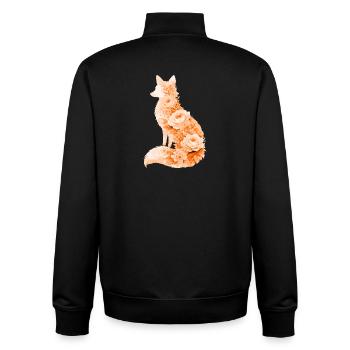 Fuchs Pastell Blumen Silhouette - Unisex Organic Zip Sweatshirt von Stanley/Stella - Schwarz - Hinten - AI Model Male 185 light (185cm)