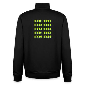 90er Retro Vintage Style Nostalgie - Unisex Organic Zip Sweatshirt von Stanley/Stella - Schwarz - Hinten - AI Model Male 185 light (185cm)