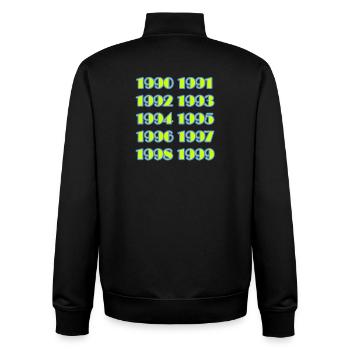 90er Retro Vintage Style Nostalgie - Unisex Organic Zip Sweatshirt von Stanley/Stella - Schwarz - Hinten - AI Model Male 185 light (185cm)
