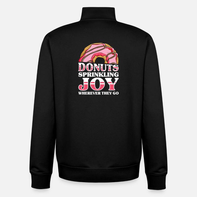 Restauration rapide en donuts - Sweat zippé unisexe en coton bio Stanley/Stella - noir