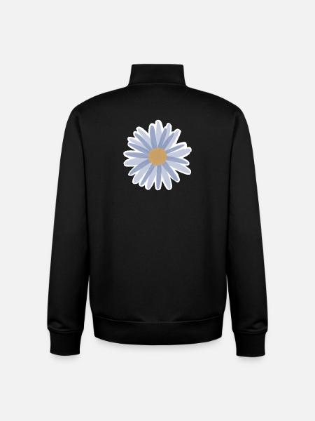 Blue Daisy Bloom Tee - Unisex Organic Zip Sweatshirt von Stanley/Stella - Schwarz