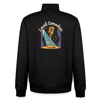Comédien local - Sweat zippé unisexe en coton bio Stanley/Stella - noir - Dos - AI Model Male 185 light (185cm)