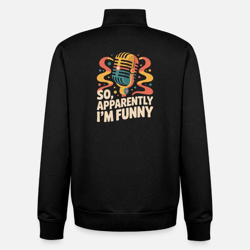 Also, anscheinend bin ich lustig - Unisex Organic Zip Sweatshirt von Stanley/Stella - Schwarz