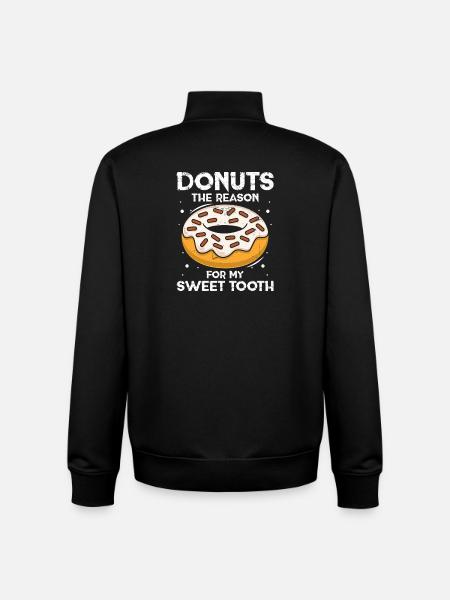 Restauration rapide en donuts - Sweat zippé unisexe en coton bio Stanley/Stella - noir