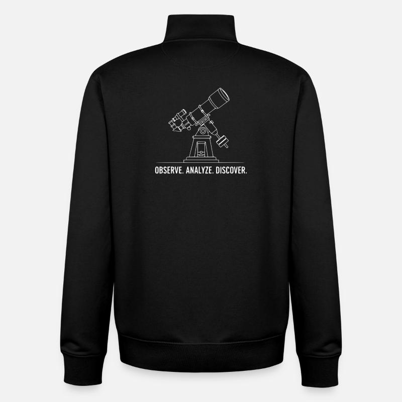 Teleskop Astrofotografie Observatorium Sternwarte - Unisex Organic Zip Sweatshirt von Stanley/Stella - Schwarz