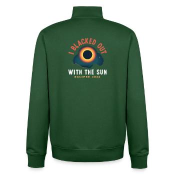 Solar eclipse 2026, August 12 - Unisex Organic Zip Sweatshirt by Stanley/Stella - bottle green - Back - AI Model Male 185 dark (185cm)