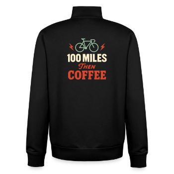 Century Ride 100-meilen-fahrt Radfahrer Century - Unisex Organic Zip Sweatshirt von Stanley/Stella - Schwarz - Hinten - AI Model Male 185 light (185cm)