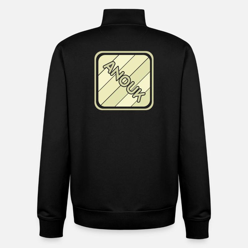 Anouk - Sweat zippé unisexe en coton bio Stanley/Stella - noir