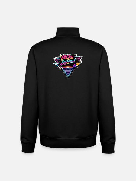 80s Legend Neon Retro - Unisex Organic Zip Sweatshirt by Stanley/Stella - black
