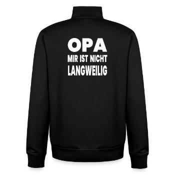 Opa - Unisex Organic Zip Sweatshirt von Stanley/Stella - Schwarz - Hinten - AI Model Male 185 light (185cm)