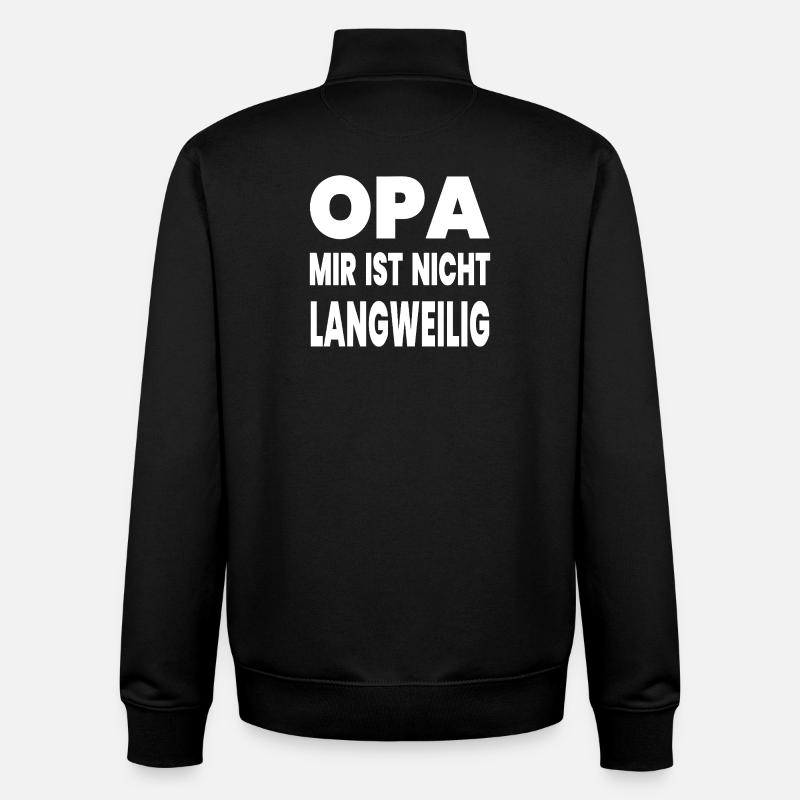 Opa - Unisex Organic Zip Sweatshirt von Stanley/Stella - Schwarz