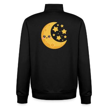 Mond und Sterne - Unisex Organic Zip Sweatshirt von Stanley/Stella - Schwarz - Hinten - AI Model Male 185 light (185cm)
