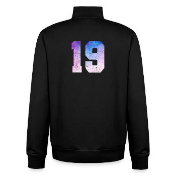 Ausgabe 19 – 19. Jubiläumsgeschenk - Unisex Organic Zip Sweatshirt von Stanley/Stella - Schwarz - Hinten - AI Model Male 185 light (185cm)