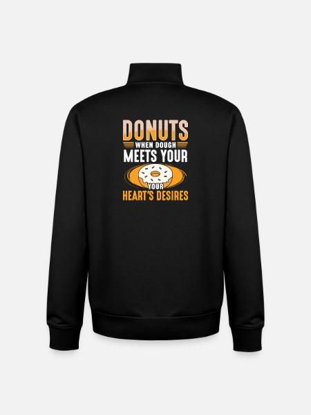 Restauration rapide en donuts - Sweat zippé unisexe en coton bio Stanley/Stella - noir