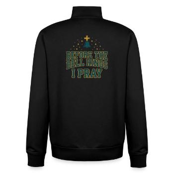 Before the Bell Rings I Pray Christlicher Lehrer - Unisex Organic Zip Sweatshirt von Stanley/Stella - Schwarz - Hinten - AI Model Male 185 light (185cm)