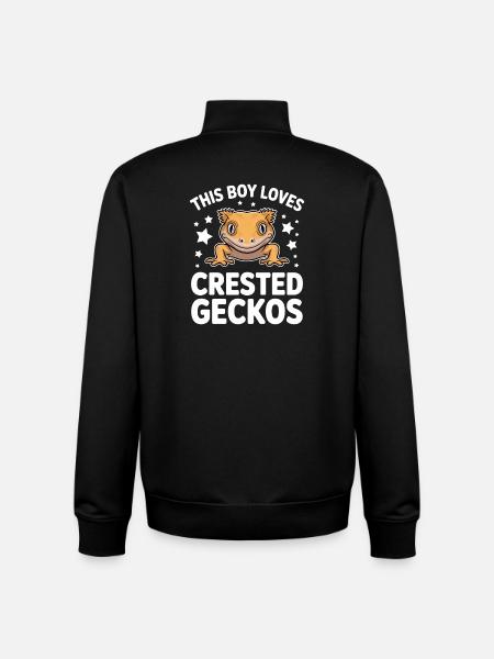 Kronengecko Sprüche Lustiges Kronengecko Geschenk  - Unisex Organic Zip Sweatshirt von Stanley/Stella - Schwarz