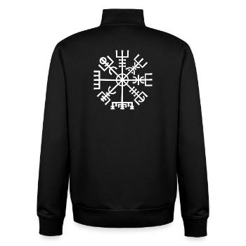 Vegvisir Nordic Compass  - Unisex Organic Zip Sweatshirt by Stanley/Stella - black - Back - AI Model Male 185 light (185cm)