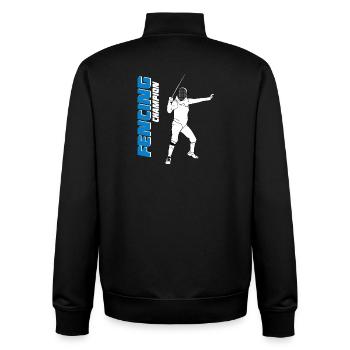 Fencing - Fechten - Fechter - Fechtkampf - Unisex Organic Zip Sweatshirt von Stanley/Stella - Schwarz - Hinten - AI Model Male 185 light (185cm)