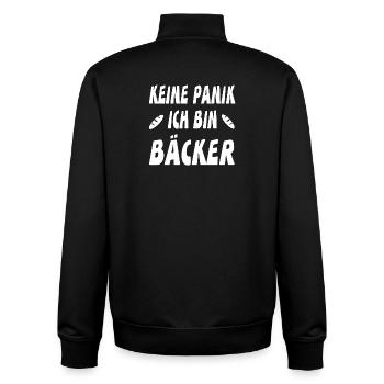 Bakker - Unisex sweater met rits van biologisch katoen Stanley/Stella - zwart - Achter - AI Model Male 185 light (185cm)