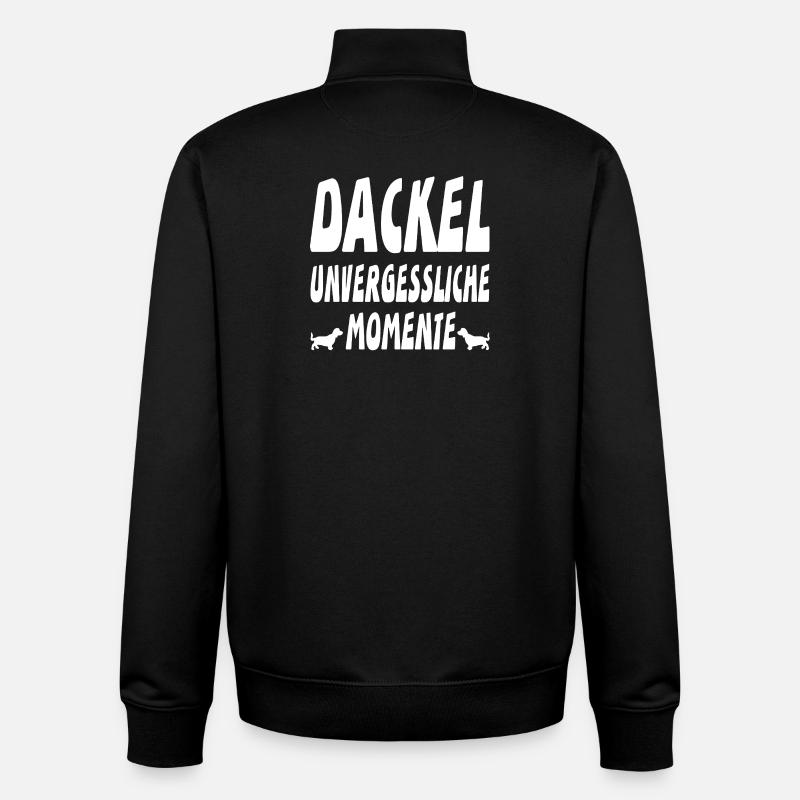 Dackel - Unisex Organic Zip Sweatshirt von Stanley/Stella - Schwarz
