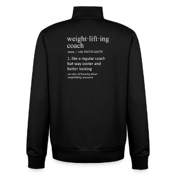 Weightlifting Routine Perfect Day Gym Checklist - Unisex Organic Zip Sweatshirt by Stanley/Stella - black - Back - AI Model Male 185 light (185cm)